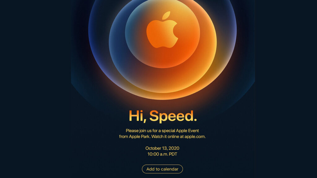 Apple iPhone 12 event “Hi, Speed” to be held on October 13th iphone 12 event